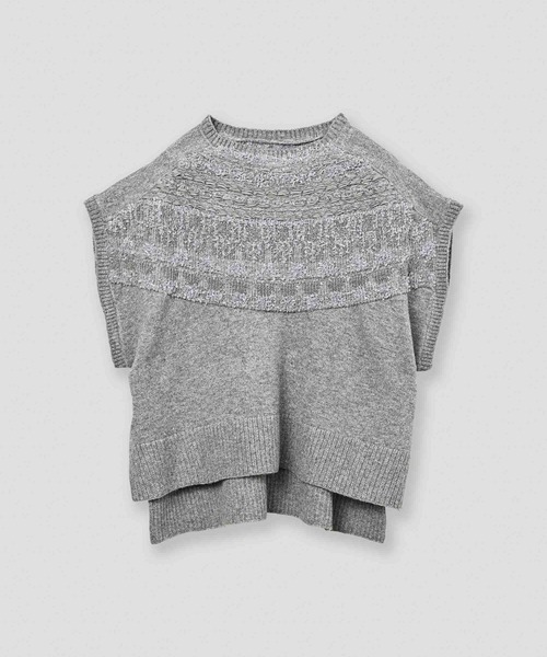 WHYTO.（ホワイト）の「「WHYTO. / ホワイト」nordic pattern knit vest（ニット/セーター・レディース・アイボリー/グレー/ブラック・FREE）」の9枚目の写真