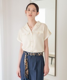 Andemiu（アンデミュウ）の「開襟キンボタンブラウスSS860430（シャツ/ブラウス）」