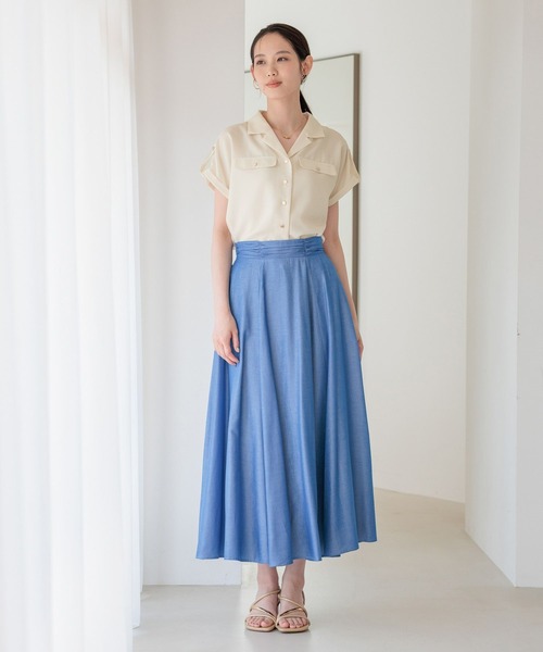 Andemiu(アンデミュウ)の「開襟キンボタンブラウスSS860430(シャツ/ブラウス・レディース・キャメル/ネイビー/アイボリー・FREE)」の18枚目の写真