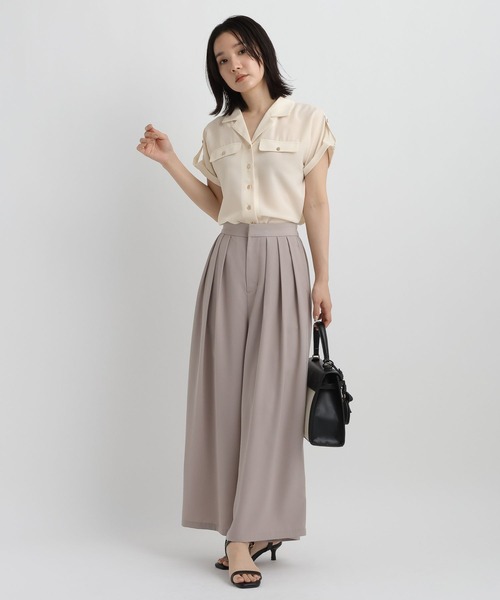 Andemiu(アンデミュウ)の「開襟キンボタンブラウスSS860430(シャツ/ブラウス・レディース・キャメル/ネイビー/アイボリー・FREE)」の13枚目の写真