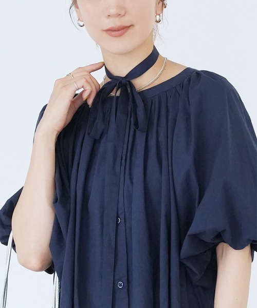 reca(レカ)の「前後2WAYブラウス(シャツ/ブラウス・レディース・オフホワイト/ネイビー/ピンク・FREE)」の20枚目の写真