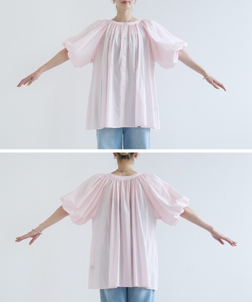 reca(レカ)の「前後2WAYブラウス(シャツ/ブラウス・レディース・オフホワイト/ネイビー/ピンク・FREE)」の19枚目の写真