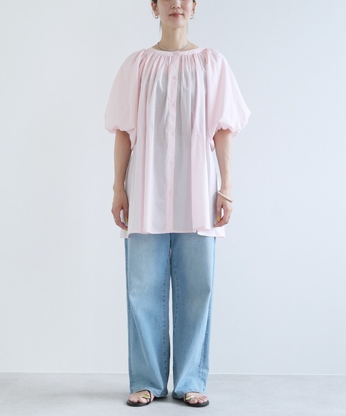 reca(レカ)の「前後2WAYブラウス(シャツ/ブラウス・レディース・オフホワイト/ネイビー/ピンク・FREE)」の21枚目の写真