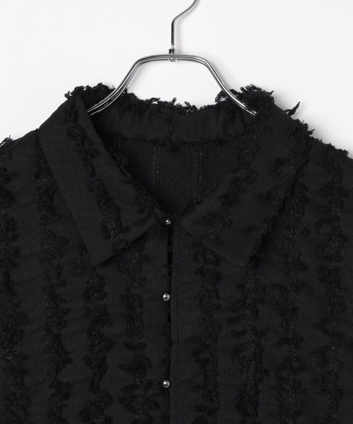 PAGEBOY(ページボーイ)の「フリンジジャガードコンパクトシャツ(シャツ/ブラウス・レディース・ブラック/オフホワイト・FREE)」の17枚目の写真