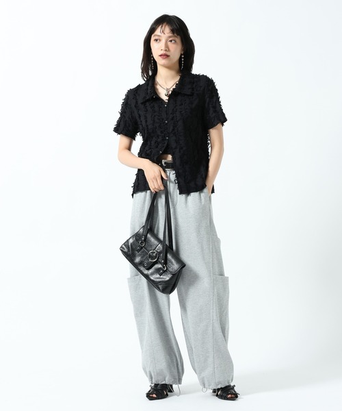 PAGEBOY(ページボーイ)の「フリンジジャガードコンパクトシャツ(シャツ/ブラウス・レディース・ブラック/オフホワイト・FREE)」の22枚目の写真