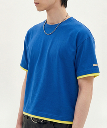 PROCESS（プロセス）の「Layered crop tee - Blue（Tシャツ/カットソー）」