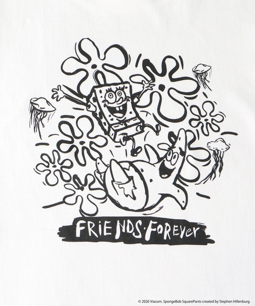 MFC STORE(エムエフシーストア)の「SpongeBob x MFC STORE FRIENDS FOREVER TYPE2 S/S TEE(Tシャツ/カットソー・メンズ・ブラック/ホワイト・XS/S/M/L/XL/XXL)」の9枚目の写真