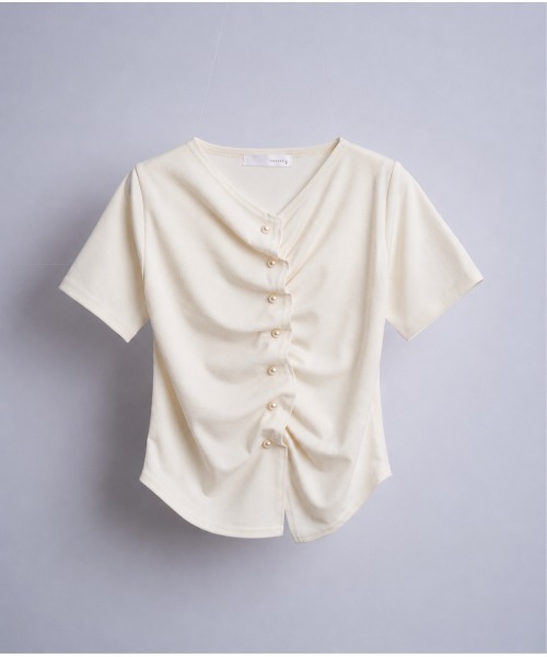THEODORIC.dy(セオドリックディ)の「ピーターパンライン カーディガン(アシメボタン×コンパクト)(カーディガン/ボレロ・レディース・ブラック/グリーン/アイボリー/ライトピンク・FREE)」の13枚目の写真