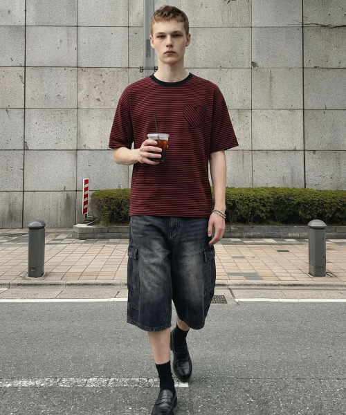 DWSE(ディーダブリューエスイー)の「ピンタックカーゴバミューダデニムパンツ(ブラック)(その他パンツ・メンズ・その他・LARGE/MEDIUM/X-LARGE/X-SMALL/XX-LARGE/SMALL)」の3枚目の写真
