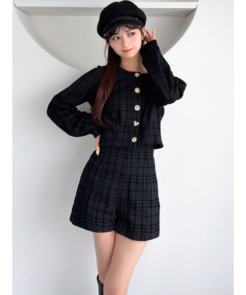 RESEXXY（リゼクシー）の「チェックハイウエストショートパンツ（その他パンツ・レディース・チャコールグレー/ブラック/レッド・FREE）」の16枚目の写真