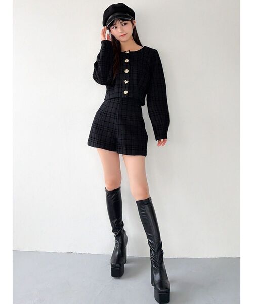 RESEXXY（リゼクシー）の「チェックハイウエストショートパンツ（その他パンツ・レディース・チャコールグレー/ブラック/レッド・FREE）」の18枚目の写真