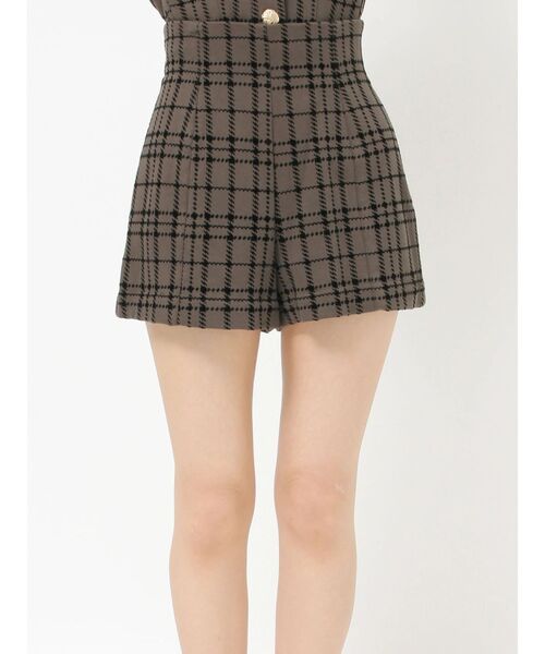 RESEXXY（リゼクシー）の「チェックハイウエストショートパンツ（その他パンツ・レディース・チャコールグレー/ブラック/レッド・FREE）」の9枚目の写真