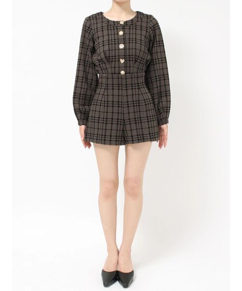 RESEXXY（リゼクシー）の「チェックハイウエストショートパンツ（その他パンツ・レディース・チャコールグレー/ブラック/レッド・FREE）」の15枚目の写真
