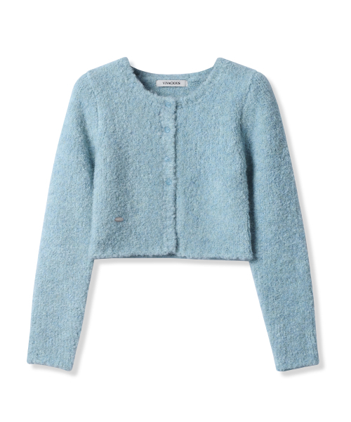 Vivacious(ビバシャス)の「La Pong Crop Cardigan - 6COL(カーディガン/ボレロ・レディース・チャコールグレー/スカイブルー/ダークブラウン/ピンク/アイボリー/ダークグレー・FREE)」の18枚目の写真