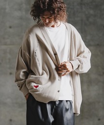 GLIMCLAP（グリムクラップ）の「mcg3852-Retro Embroidered Knit Cardigan ニットカーディガン(211-013-gla-cg)（カーディガン/ボレロ）」
