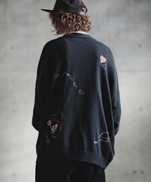 DESIGN STITCH WOOL BLEND KNIT JACKET/デザインステッチウール