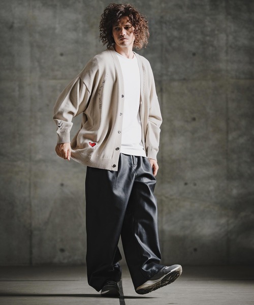 GLIMCLAP(グリムクラップ)の「mcg3852-Retro Embroidered Knit Cardigan ニットカーディガン(211-013-gla-cg)(カーディガン/ボレロ・メンズ・キナリ/テラコッタ/ブラック/サックスブルー系・L/M/S)」の22枚目の写真