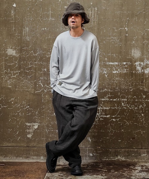 EGO TRIPPING(エゴトリッピング)の「mlt5777-WASHABLE WOOL TEE ウールTシャツ(666755)(Tシャツ/カットソー・メンズ・チャコール/ブラック/ライトグレー・46/48)」の19枚目の写真