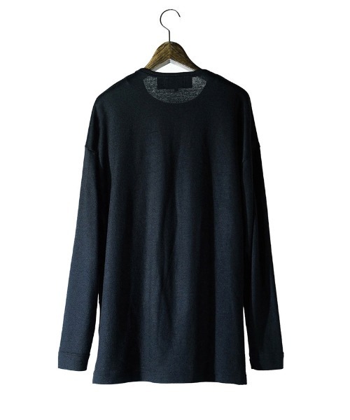 EGO TRIPPING(エゴトリッピング)の「mlt5777-WASHABLE WOOL TEE ウールTシャツ(666755)(Tシャツ/カットソー・メンズ・チャコール/ブラック/ライトグレー・46/48)」の18枚目の写真
