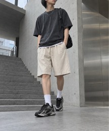 【mens】ナイロンイージーハーフパンツ 5分丈 ワイド