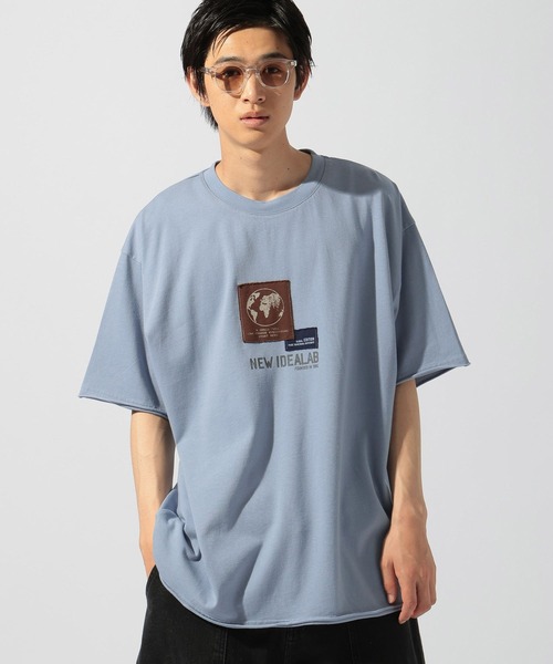niko and...(ニコアンド)の「クラフトプリントTシャツ(Tシャツ/カットソー・メンズ・チャコール/ライトブルー/オフホワイト・LARGE/MEDIUM)」の3枚目の写真