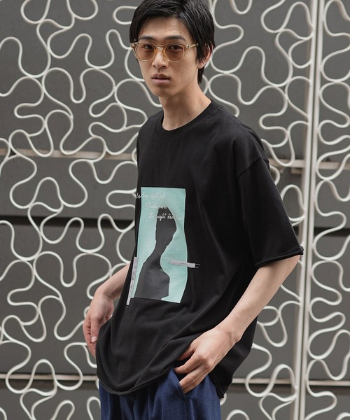 niko and...(ニコアンド)の「クラフトプリントTシャツ(Tシャツ/カットソー・メンズ・チャコール/ライトブルー/オフホワイト・LARGE/MEDIUM)」の13枚目の写真