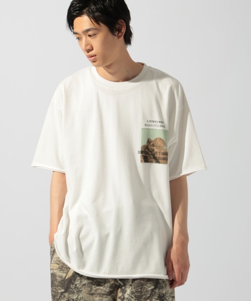 niko and...(ニコアンド)の「クラフトプリントTシャツ(Tシャツ/カットソー・メンズ・チャコール/ライトブルー/オフホワイト・LARGE/MEDIUM)」の17枚目の写真