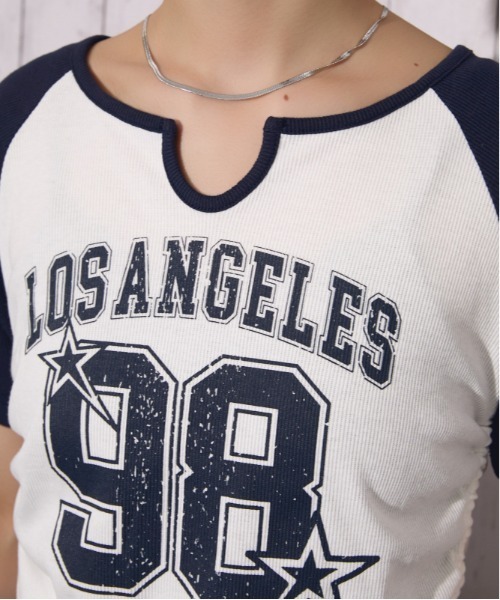 GORGE(ゴージ)の「《ラグラン・スポーティ》ナンバープリントギャザーTシャツ/カジュアル×ストリート/春夏/全3色(Tシャツ/カットソー・レディース・ブラック/レッド/ネイビー・F)」の12枚目の写真