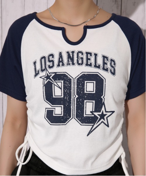 GORGE(ゴージ)の「《ラグラン・スポーティ》ナンバープリントギャザーTシャツ/カジュアル×ストリート/春夏/全3色(Tシャツ/カットソー・レディース・ブラック/レッド/ネイビー・F)」の13枚目の写真
