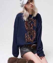【26AW LOOK掲載品番】【Sourcream】$ロゴファースウェット