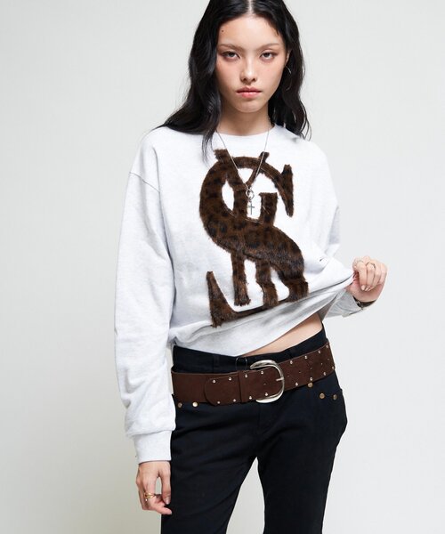 Sourcream（サワークリーム）の「【26AW LOOK掲載品番】【Sourcream】$ロゴファースウェット（スウェット・レディース・ライトグレー/ブラック/ネイビー・MEDIUM/SMALL）」の13枚目の写真