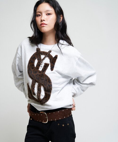 Sourcream（サワークリーム）の「【26AW LOOK掲載品番】【Sourcream】$ロゴファースウェット（スウェット・レディース・ライトグレー/ブラック/ネイビー・MEDIUM/SMALL）」の15枚目の写真