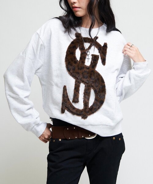 Sourcream（サワークリーム）の「【26AW LOOK掲載品番】【Sourcream】$ロゴファースウェット（スウェット・レディース・ライトグレー/ブラック/ネイビー・MEDIUM/SMALL）」の17枚目の写真