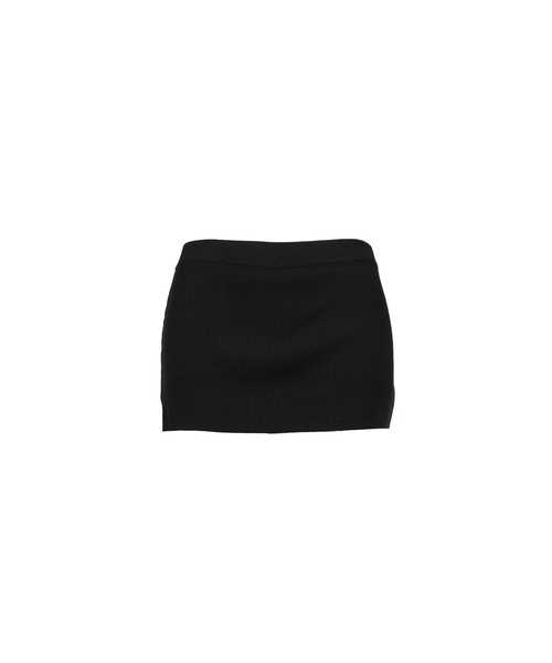 GLOWNY(グロウニ―)の「G KNIT REST SKIRT(スカート・レディース・ブラック・SMALL/MEDIUM)」の1枚目の写真