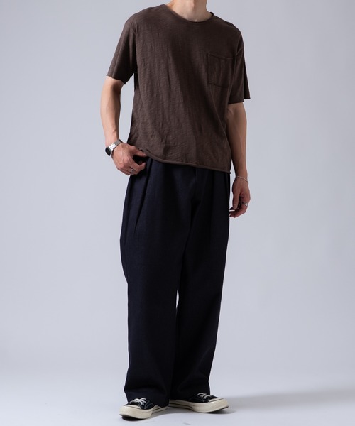 OXA(オグザ)の「デニムスラックス(デニムパンツ・メンズ・ネイビー/ブラック・LARGE/MEDIUM)」の14枚目の写真