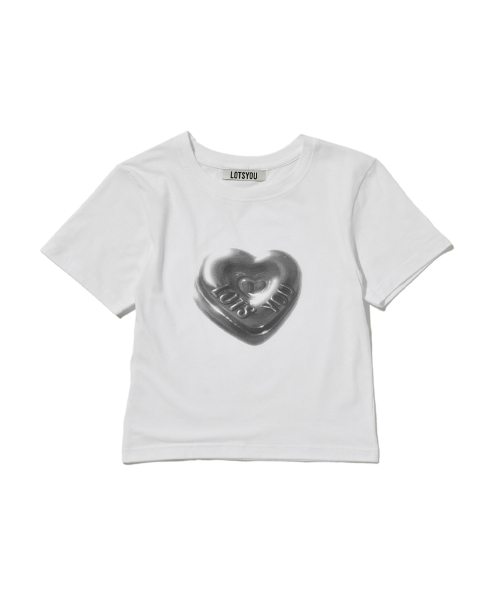 LOTSYOU(ロッツユー)の「LOTSYOU_Heart Candy T-shirt ver.2 White(Tシャツ/カットソー・レディース・その他・OS)」の1枚目の写真