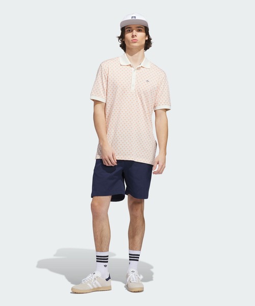 adidas(アディダス)の「オリジナルス オールオーバー トレフォイル ポロ【adidas Golf/アディダスゴルフ】(ポロシャツ・メンズ・ホワイト系その他・3XL/MEDIUM/SMALL/XX-LARGE/LARGE/X-LARGE)」の2枚目の写真