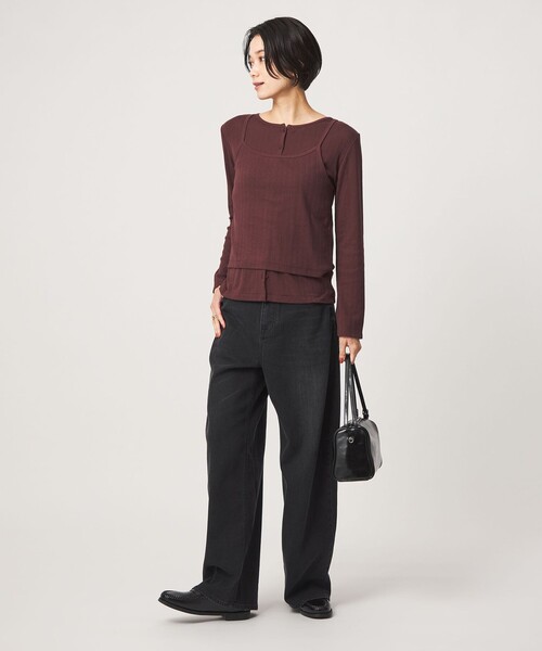 Healthy denim(ヘルシーデニム)の「【別注】<Healthy DENIM>カーヴィー デニムパンツ(デニムパンツ・レディース・ブラック/ダークブラウン・S/XS/M)」の13枚目の写真