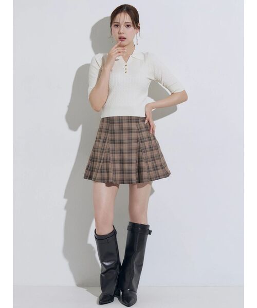 MERCURYDUO（マーキュリーデュオ）の「カバーロングブーツ（ブーツ・レディース・ブラック/ブラウン・36/38）」の4枚目の写真