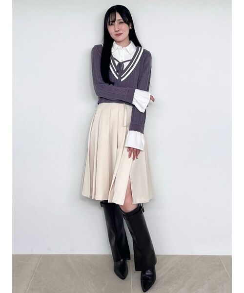MERCURYDUO（マーキュリーデュオ）の「カバーロングブーツ（ブーツ・レディース・ブラック/ブラウン・36/38）」の19枚目の写真