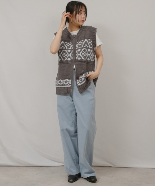 palm RICHE（ポームリシュ）の「コーデュロイパンツ（その他パンツ・レディース・サックスブルー/チャコールグレー/ブラウン・M）」の21枚目の写真
