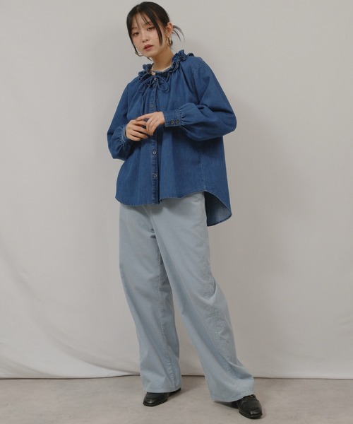 palm RICHE（ポームリシュ）の「コーデュロイパンツ（その他パンツ・レディース・サックスブルー/チャコールグレー/ブラウン・M）」の22枚目の写真