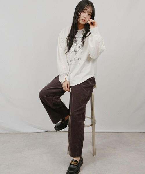 palm RICHE（ポームリシュ）の「コーデュロイパンツ（その他パンツ・レディース・サックスブルー/チャコールグレー/ブラウン・M）」の8枚目の写真