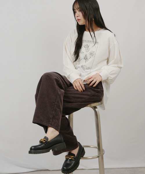 palm RICHE（ポームリシュ）の「コーデュロイパンツ（その他パンツ・レディース・サックスブルー/チャコールグレー/ブラウン・M）」の9枚目の写真