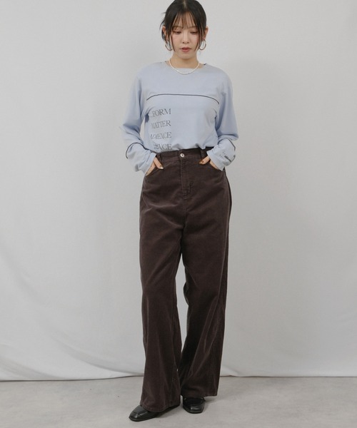 palm RICHE（ポームリシュ）の「コーデュロイパンツ（その他パンツ・レディース・サックスブルー/チャコールグレー/ブラウン・M）」の10枚目の写真