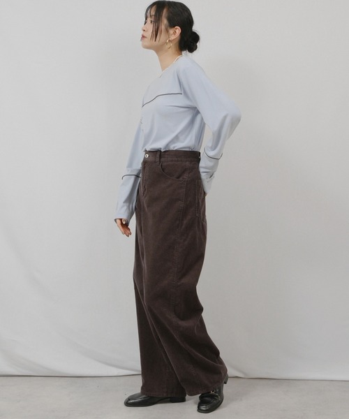 palm RICHE（ポームリシュ）の「コーデュロイパンツ（その他パンツ・レディース・サックスブルー/チャコールグレー/ブラウン・M）」の13枚目の写真