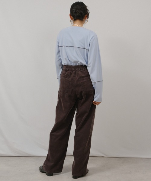 palm RICHE（ポームリシュ）の「コーデュロイパンツ（その他パンツ・レディース・サックスブルー/チャコールグレー/ブラウン・M）」の12枚目の写真
