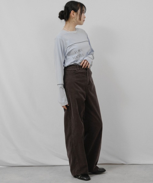 palm RICHE（ポームリシュ）の「コーデュロイパンツ（その他パンツ・レディース・サックスブルー/チャコールグレー/ブラウン・M）」の11枚目の写真