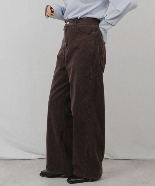 palm RICHE（ポームリシュ）の「コーデュロイパンツ（その他パンツ・レディース・サックスブルー/チャコールグレー/ブラウン・M）」の17枚目の写真