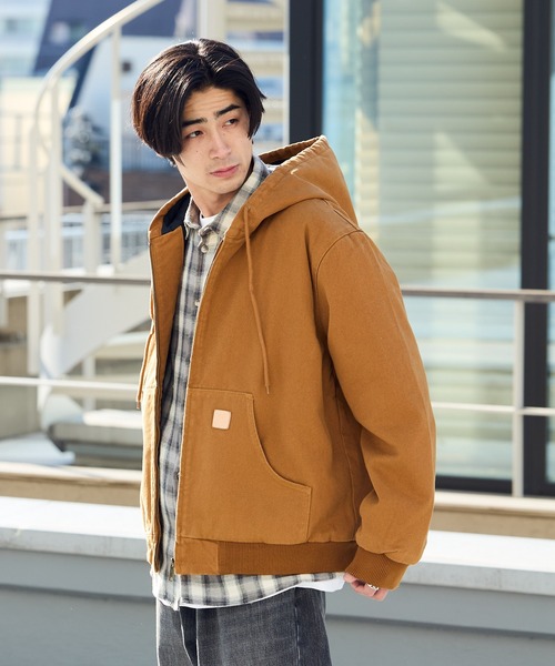 2AM(ツーエイエム)の「Duck-Weave Full-Zip Blouson Parka / ダックコットン キルティングライナー フルジップフーデッドブルゾン(ブルゾン・メンズ・オリーブ/ブラウン・L)」の3枚目の写真